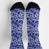 Chaussette Fleurs de Pensée Bleues (Haut)