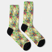 Chaussette Fleurs de perroquets tropicaux de la Jungle d'été (Droite)