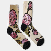 Chaussette Fleurs de pivoines roses (Droite)