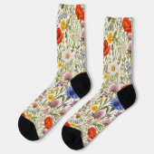 Chaussette Fleurs de Prairie Sauvage Délicates (Gauche)