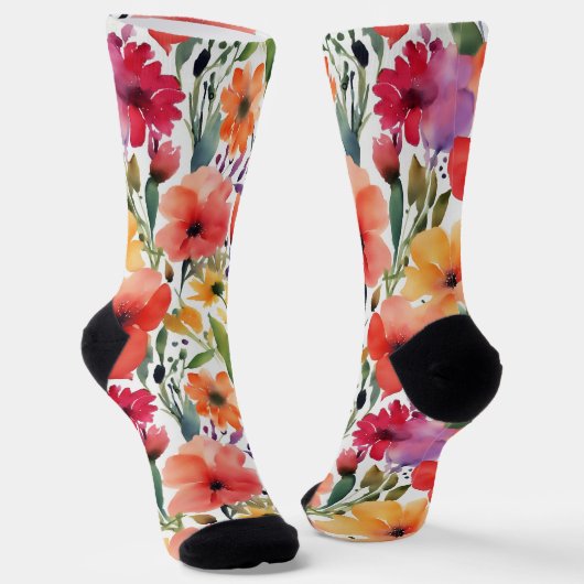 Chaussette Fleurs de PRINTEMPS (Angulaire)