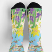 Chaussette Fleurs de printemps qui rayonnent la joie (Haut)