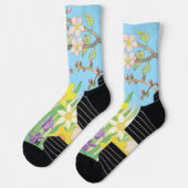 Chaussette Fleurs de printemps qui rayonnent la joie (Gauche)
