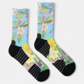 Chaussette Fleurs de printemps qui rayonnent la joie (Droite)