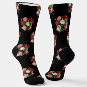Chaussette Fleurs de Roses Anciennes