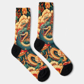 Chaussette Fleurs de serpent vert (Droite)