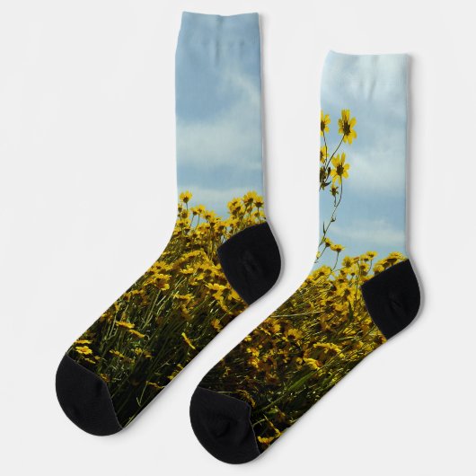 Chaussette Fleurs de soleil fleurs sauvages (Gauche)