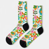 Chaussette Fleurs de style des années 1960 (Gauche)