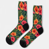 Chaussette Fleurs de Tilleul Tropical Vibrant (Gauche)