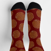 Chaussette FLEURS DE VIE - Géométrie Sacrée Style doré (Haut)