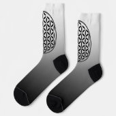 Chaussette FLEURS DE VIE - Symbole de géométrie sacrée plein  (Gauche)