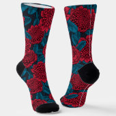 Chaussette Fleurs de waratah rouges (Angulaire)