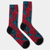 Chaussette Fleurs de waratah rouges (Droite)