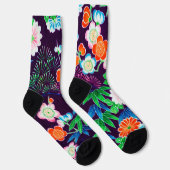 Chaussette Fleurs, design japonais (Droite)