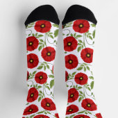 Chaussette Fleurs d'été joyeuses floraison de pavot (Haut)