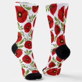 Chaussette Fleurs d'été joyeuses floraison de pavot (Angulaire)