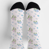 Chaussette Fleurs d'hydrangea simples et élégantes à l'aquare (Haut)
