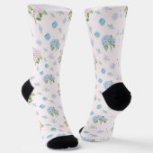 Chaussette Fleurs d'hydrangea simples et élégantes à l'aquare (Angulaire)