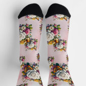 CHAUSSETTE FLEURS ET BOUTEILLES (Haut)