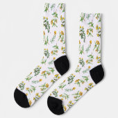 Chaussette Fleurs Jaunes (Gauche)