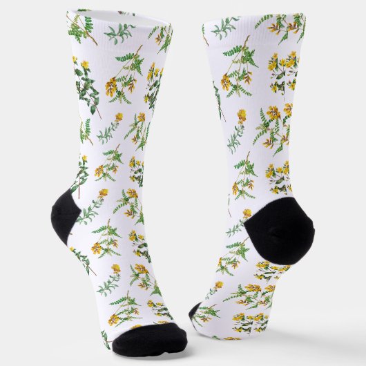 Chaussette Fleurs Jaunes (Angulaire)