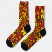 Chaussette Fleurs jaunes  (Gauche)