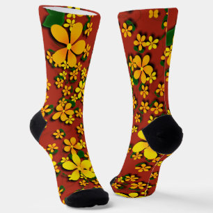 Chaussette Fleurs jaunes