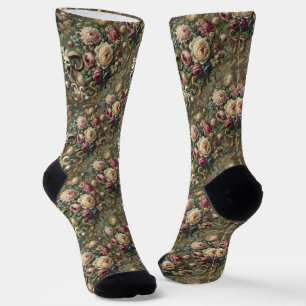 Chaussette Fleurs 🩸 langue écaillée - Tapisserie gothique