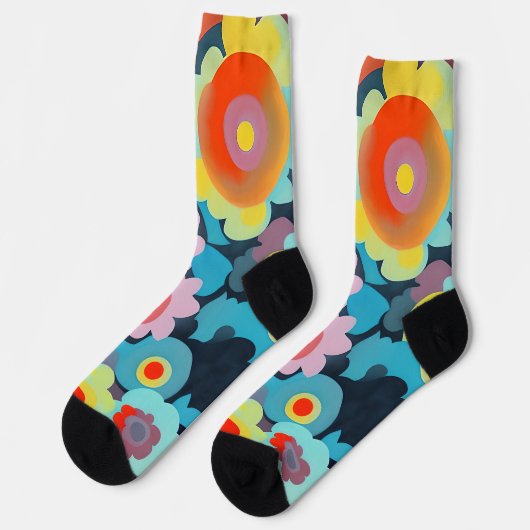 Chaussette Fleurs mod rétro (Gauche)