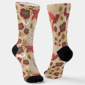 Chaussette Fleurs motifs florales sans soudure, oiseaux, papi (Angulaire)