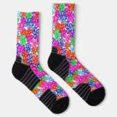 Chaussette Fleurs multicolores Motif d'illustrations florales (Droite)