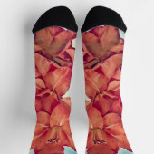 Chaussette Fleurs orange Couleurs tropicales Chaussettes foll (Haut)