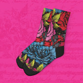 Chaussette Fleurs Punk Audacieuses