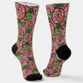 Chaussette Fleurs roses (Angulaire)
