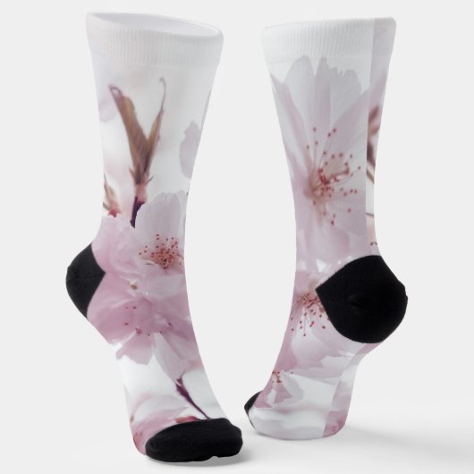 Chaussette fleurs roses brillantes (Angulaire)
