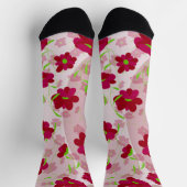 Chaussette Fleurs roses et rouges - Floral (Haut)