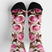 Chaussette Fleurs roses roses, Florales (Haut)