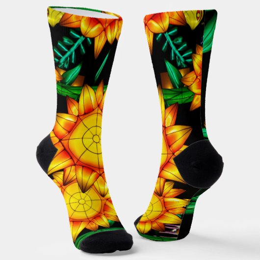Chaussette Fleurs solaires (Angulaire)