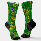 Chaussette fleurs tropicales (Angulaire)