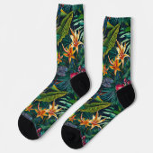 Chaussette Fleurs tropicales (Gauche)
