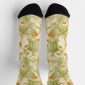 Chaussette Fleurs vertes chaudes et délicates (Haut)