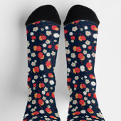Chaussette Fleurs vintages Fun Chaussettes Fous (Haut)