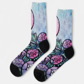 Chaussette Fleurs violettes (Gauche)