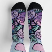 Chaussette Fleurs violettes (Haut)
