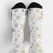 Chaussette Flocon De Neige Et Cercle Motif Sans Voile (Haut)