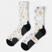 Chaussette Flocon De Neige Et Cercle Motif Sans Voile (Gauche)