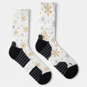 Chaussette Flocon De Neige Et Cercle Motif Sans Voile (Droite)