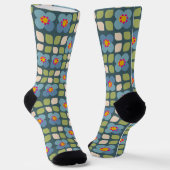 Chaussette FLORA BLUSH - Chaussettes Florales Funny durables (Angulaire)