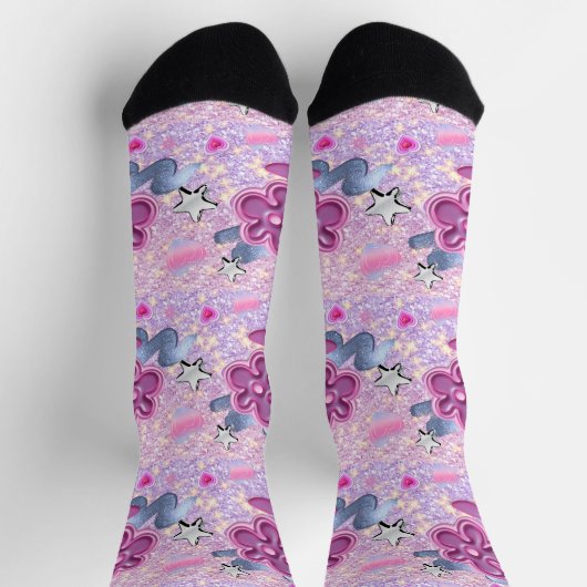 CHAUSSETTE FLORAL (Haut)
