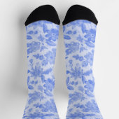 Chaussette Floral bleu (Haut)